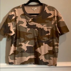 Madewell Easy Crop Tee in Cottontail Camo